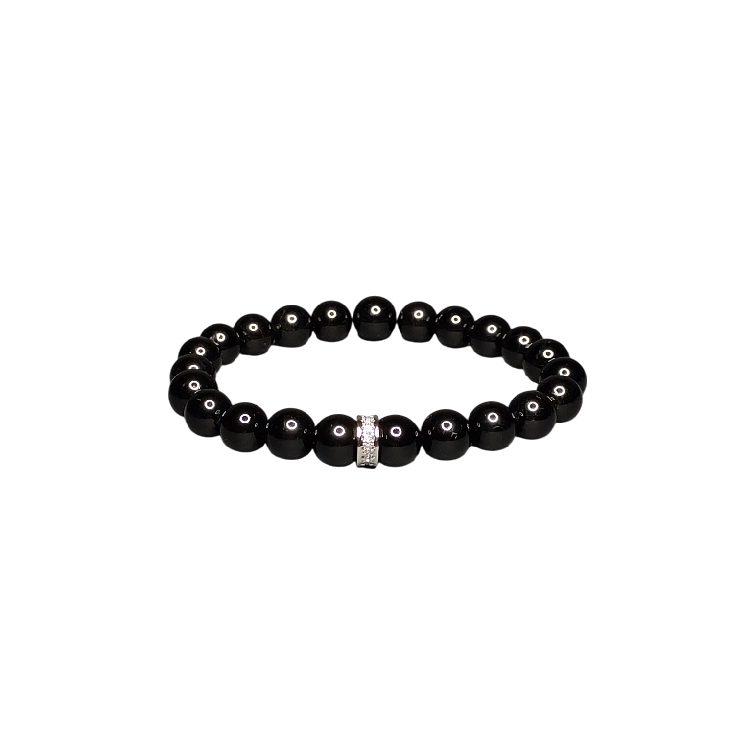 Браслет з шерлу (чорний турмалін)